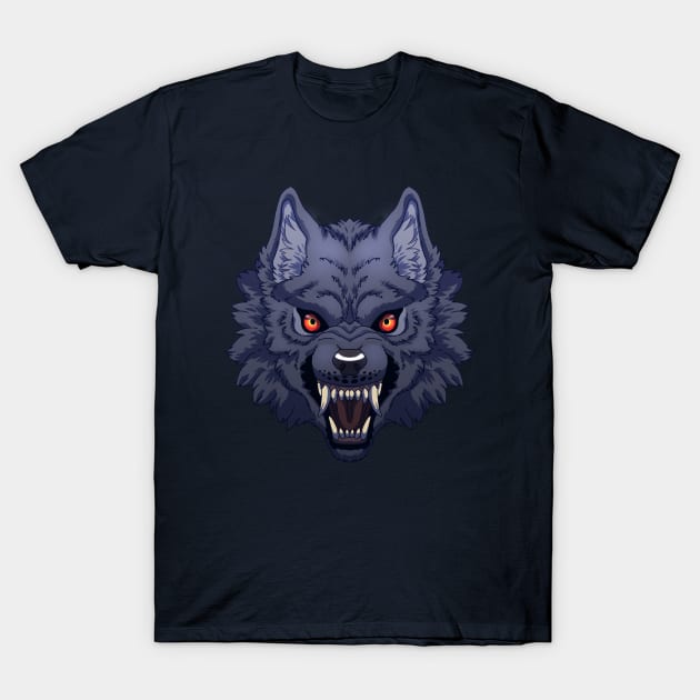 Insanity Wolf T-Shirt by Bi Bruce